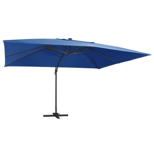 vidaXL Zweefparasol met LED en aluminium paal 400x300 cm, Jardin & Terrasse, Parasols, Envoi