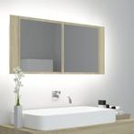 vidaXL Badkamerkast met spiegel LED acryl sonoma, Huis en Inrichting, Verzenden, Nieuw