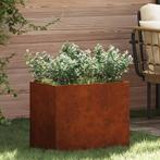 vidaXL Tuin Plantpot Cortenstaal 50 x 32 x 40 cm Cortenstaal, Verzenden, Nieuw