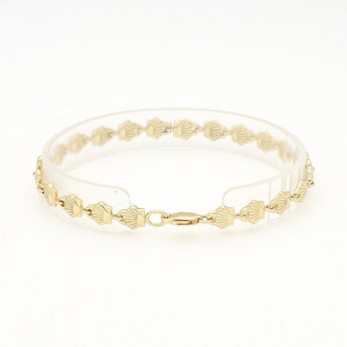 Armband - 14 karaat Geel goud - Schelp, Handtassen en Accessoires, Armbanden