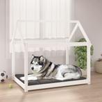 vidaXL Hondenmand 111x80x100 cm massief grenenhout wit, Dieren en Toebehoren, Honden-accessoires, Verzenden, Nieuw