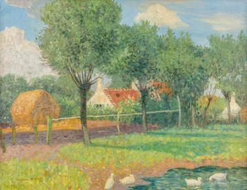 Gustave De Smet (1877-1943) Eenden aan de Vijver O/D(1903) beschikbaar voor biedingen