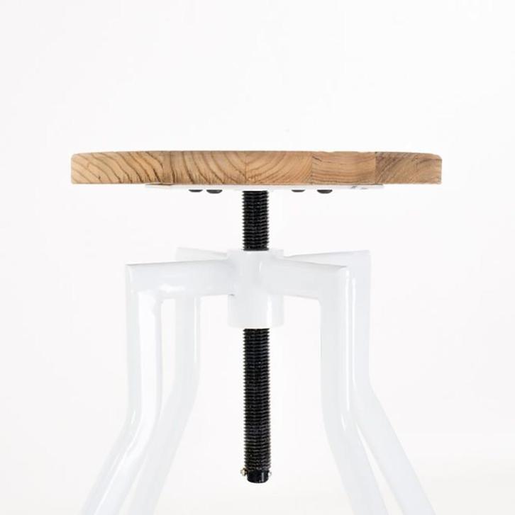 Draaibare pianokruk | In hoogte verstelbaar | Wit, Maison & Meubles, Tabourets de bar, Envoi