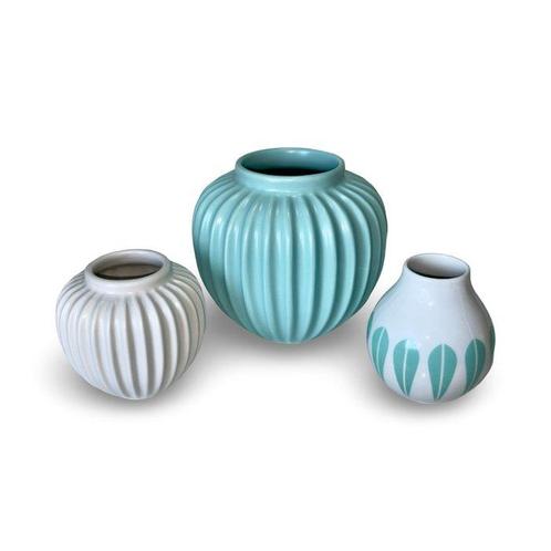 Lucie Kaas - Vase (3) - Schollert et Lotus - Porcelaine, Antiek en Kunst, Antiek | Meubels | Stoelen en Sofa's