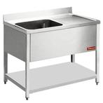 Spoeltafel | RVS | 1 Spoelbak (Links) + Afdruipvlak |, Zakelijke goederen, Horeca | Keukenapparatuur, Verzenden, Nieuw in verpakking