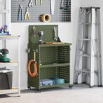 vidaXL Gereedschapswagen Olijfgroen 65 x 35 x 111 cm, Doe-het-zelf en Bouw, Verzenden, Nieuw