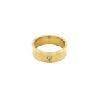 Gouden ring met prinses diamant 14 krt