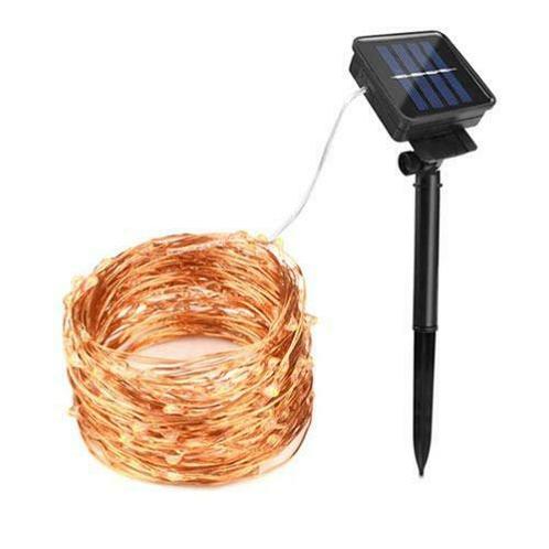 Zonne-Energie Outdoor LED verlichting - 10 meter - Warm, Maison & Meubles, Lampes | Autre, Envoi