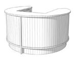 *TIP*  Toonbank rond wit 110 cm hoog, Zakelijke goederen, Kantoor en Winkelinrichting | Winkel en Inventaris, Ophalen of Verzenden