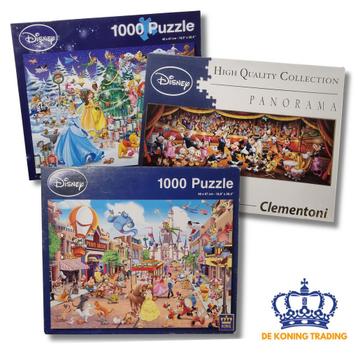 3x Disney Puzzel | 1000 Stukjes | Puzzels | Legpuzzel beschikbaar voor biedingen