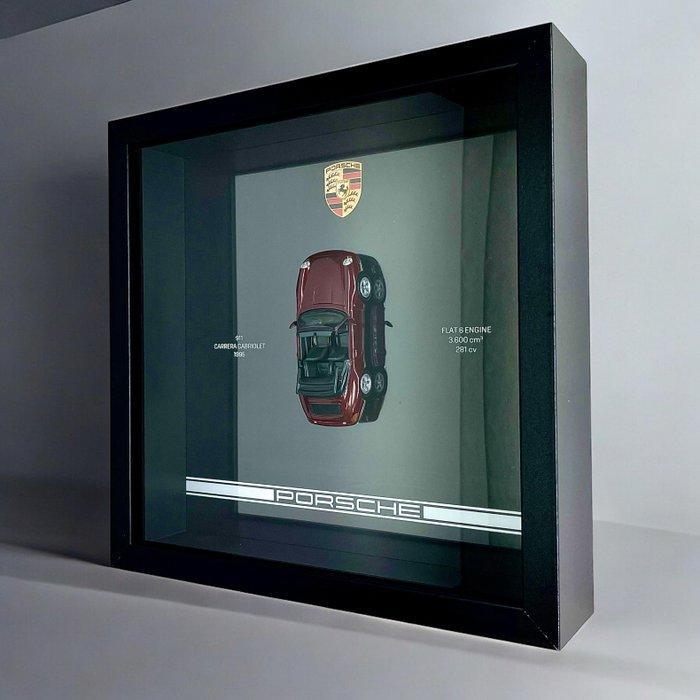 Artwork - Porsche - 911 Carrera Cabriolet 1995 - Arena Red -, Hobby en Vrije tijd, Modelauto's | 1:5 tot 1:12