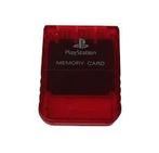 Sony PS1 1MB Memory Card Transparant Rood (PS1 Accessoires), Ophalen of Verzenden