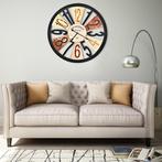 vidaXL Horloge murale Métal 60 cm Multicolore, Maison & Meubles, Accessoires pour la Maison | Horloges, Neuf, Verzenden