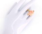 Zonder Minimumprijs - Ring - 18 karaat Geel goud Koraal, Handtassen en Accessoires, Ringen, Nieuw