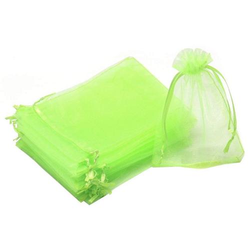 Fako Bijoux® - Organza Zakjes - 7x9cm - Lichtgroen - 20, Diversen, Cadeauverpakkingen, Verzenden