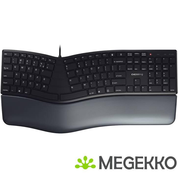 Cherry KC 4500 Ergo Zwart, Computers en Software, Toetsenborden, Nieuw, Verzenden
