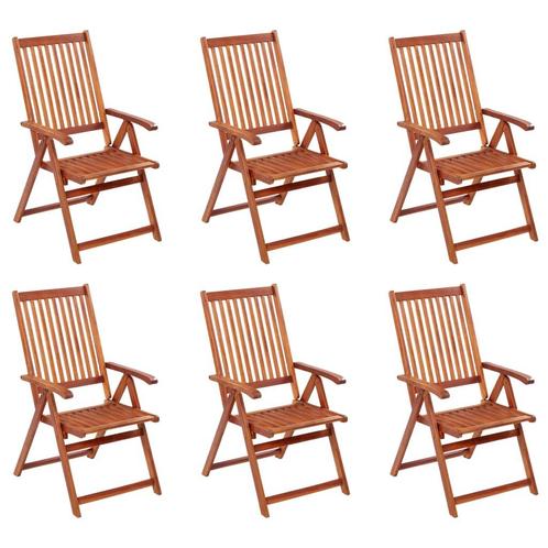 vidaXL Tuinstoelen 6 st inklapbaar massief acaciahout, Tuin en Terras, Tuinstoelen, Nieuw, Verzenden