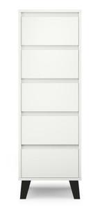 Ladekast  5 lades wit (Slaapkamer), Minder dan 50 cm, 5 laden of meer, Verzenden, 100 tot 150 cm