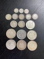 Frankrijk. Lot van 17 zilveren munten (50 Centimes tot 5
