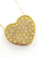 Ketting met hanger - 18 karaat Geel goud - 0.90ct. tw.