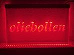 Oliebollen oliebol neon bord lamp LED verlichting reclame li, Maison & Meubles, Verzenden