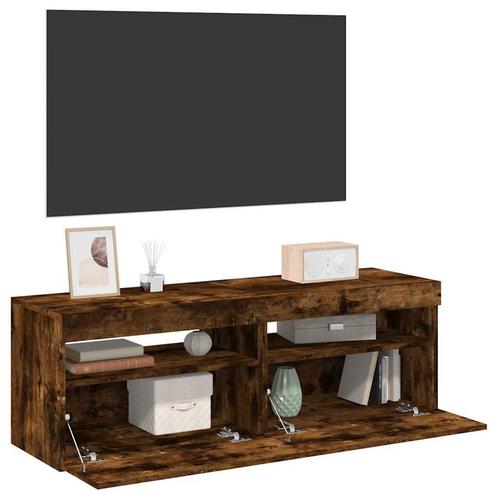 vidaXL Tv-meubels 2 st met LED-verlichting 60x35x40 cm, Huis en Inrichting, Kasten |Televisiemeubels, Nieuw, Verzenden