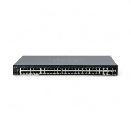 Cisco SG350X - 48x 1Gb BASE-T Port, 2x 10Gb SFP+ Port, POE+,, Computers en Software, Netwerk switches, Refurbished, Verzenden