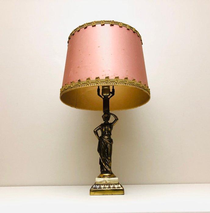 Lampe de table buffet - Bronze doré - Image classique, Antiquités & Art, Curiosités & Brocante