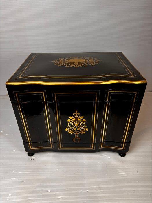 Drankkast - Mahonie, Cristal de Baccarat-Nacre-Poirier,, Antiek en Kunst, Antiek | Overige Antiek