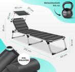 KESSER® Ligstoel SUN met dak tuinligstoel ligstoel opvouwbaa, Huis en Inrichting, Verzenden, Nieuw
