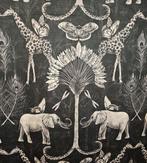 Art Deco luxe stof met zijdeeffect -300x300cm - giraffen en