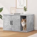 vidaXL Kattenhuis Beton 85 x 55 x 50 cm Bewerkt hout, Animaux & Accessoires, Verzenden