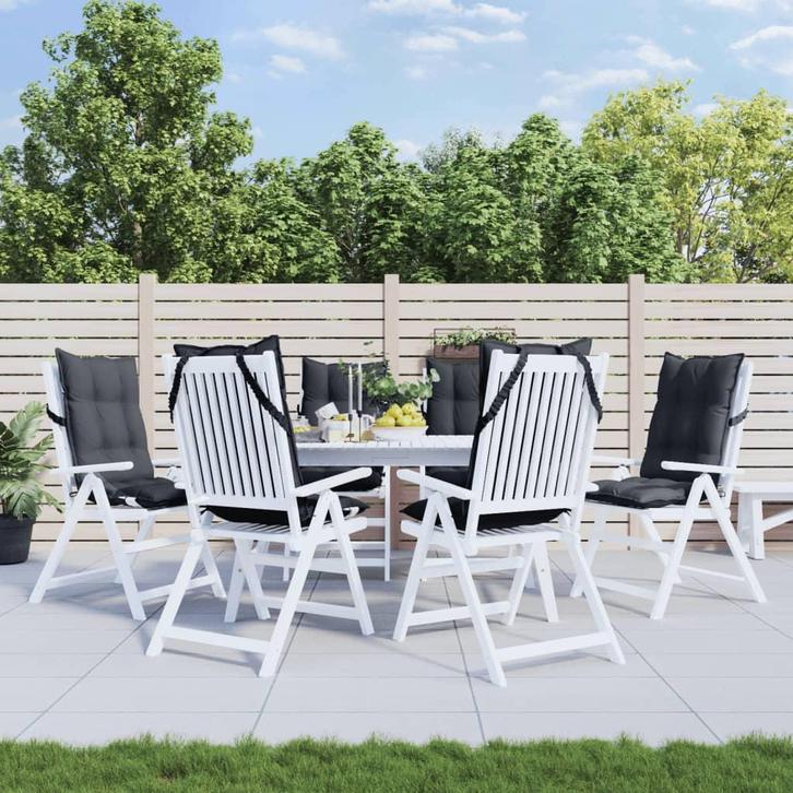 vidaXL Stoelkussens 6 st hoge rug oxford stof, Huis en Inrichting, Woonaccessoires | Kussens, Nieuw, Verzenden