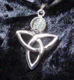Argent - Pendentif - Moldavite Triquetra