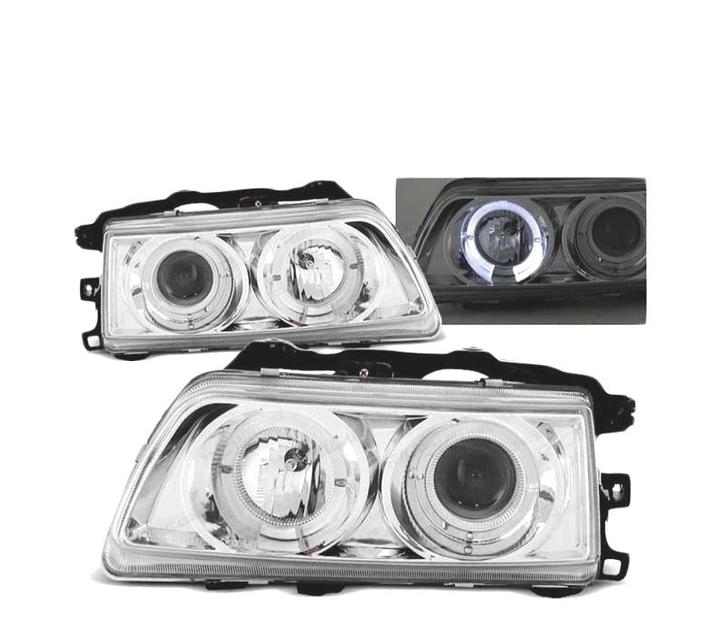 Phares Pour Honda Crx 87-89 Angel Eyes Chromé, Auto-onderdelen, Verlichting, Verzenden