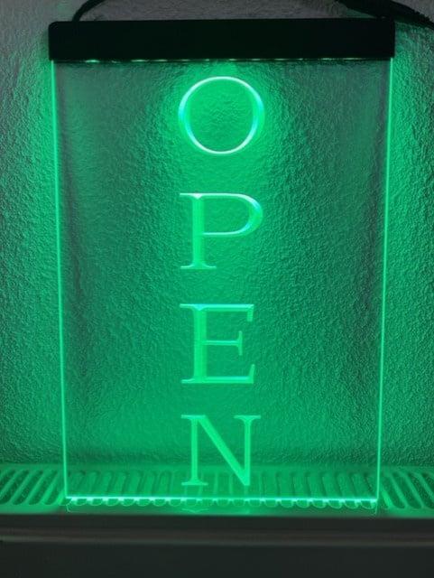 OPEN neon bord lamp LED verlichting reclame lichtbak VERTICA, Maison & Meubles, Lampes | Autre, Envoi