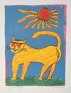 Guillaume Corneille - Litho gesigneerd :  De gele kat, 1991, Antiek en Kunst, Kunst | Litho's en Zeefdrukken, Verzenden