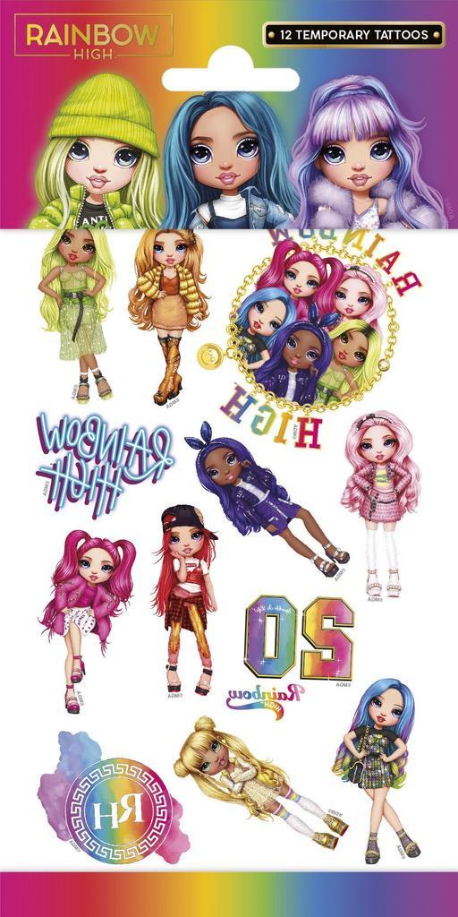 Rainbow High Nep Tattoos, Hobby en Vrije tijd, Feestartikelen, Nieuw, Verzenden