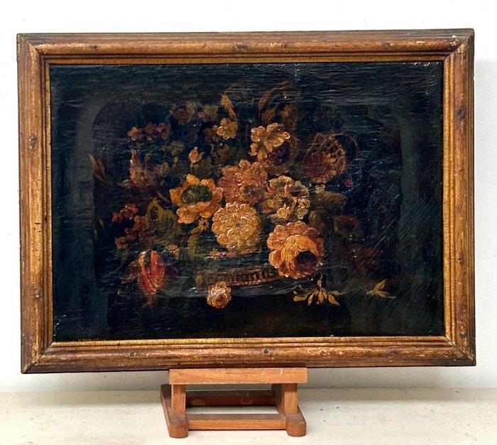 Scuola italiana (XVII-XVIII) - Vaso di fiori - NO RESERVE, Antiek en Kunst, Kunst | Schilderijen | Klassiek