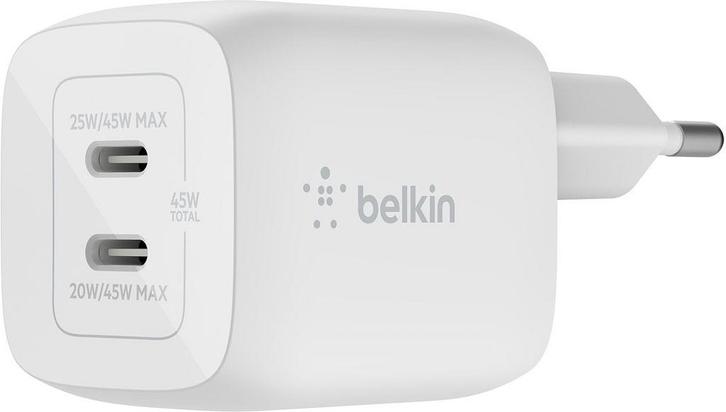 Belkin Boost - Oplader - Adapter - USB-C -45W - Wit, Computers en Software, Laptop-opladers, Nieuw, Verzenden