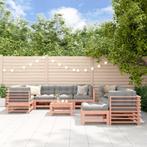 vidaXL 10-delige Loungeset met kussens massief douglashout, Tuin en Terras, Verzenden, Nieuw, Loungeset