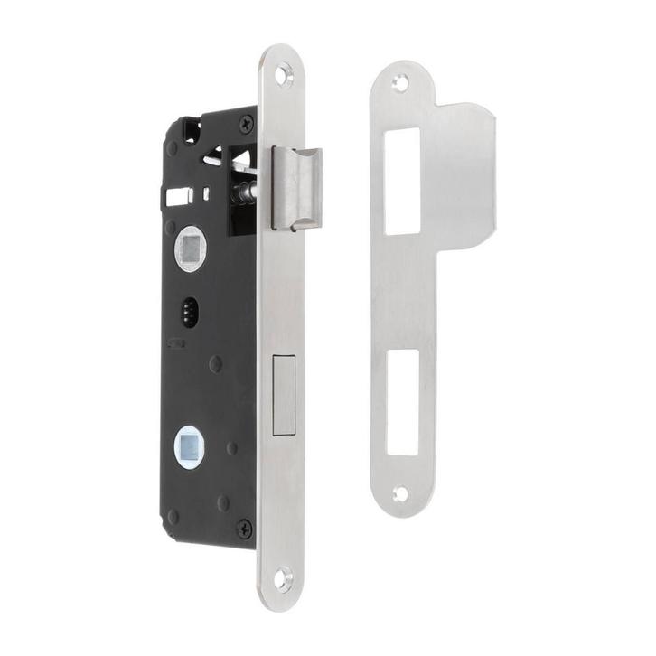 Smaldeurslot wc/badkamer 63/8 mm met ronde voorplaat rvs, Diensten en Vakmensen, Reparatie en Onderhoud | Sloten