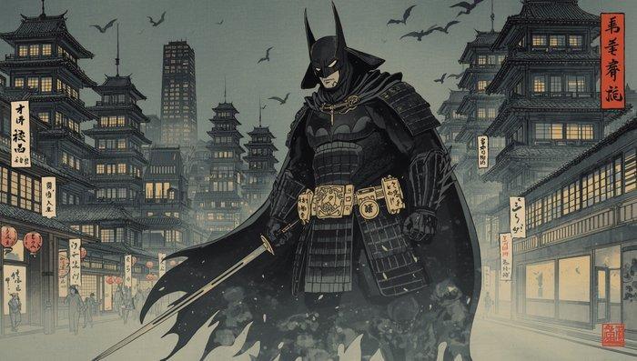 Sato Hageshi - The Dark Lord – Batman - Pop Art - Giclee -, Verzamelen, Film en Tv