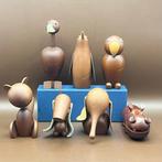 Senshukai  - Meuble-jouet 7 Vintage wooden animals Royal