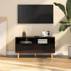 vidaXL Tv-meubel 90x40x48,5 cm bewerkt hout hoogglans zwart, Verzenden, Nieuw