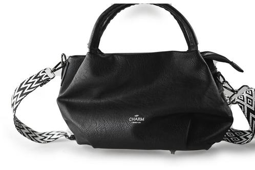 Charm London Tas Zwart | 5% extra korting, Handtassen en Accessoires, Tassen | Damestassen, Zwart, Zo goed als nieuw, Verzenden