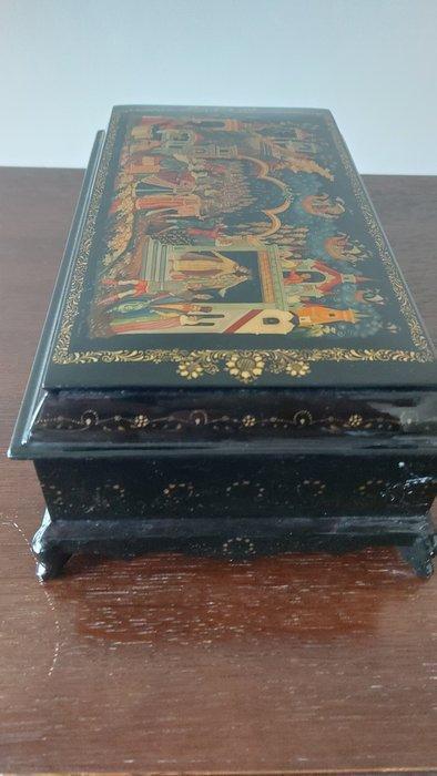 Zimin - Sieradendoos - laka - Palekh – met de hand, Antiek en Kunst, Curiosa en Brocante