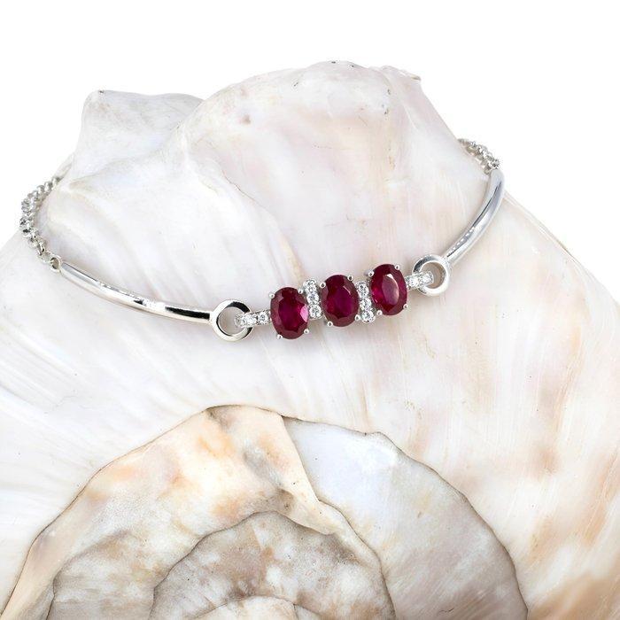 Zonder Minimumprijs - Armband Verguld Robijn - Topaas - 18K, Handtassen en Accessoires, Armbanden