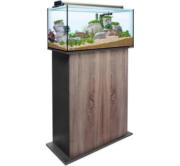 Aquatank 82x40x40cm aquarium + meubel walnut, Ophalen of Verzenden, Leeg aquarium