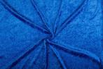 Velours cobalt stof - 10m rol - Polyester - ACTIE!, Hobby en Vrije tijd, Verzenden, Nieuw